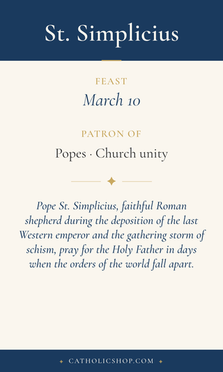 St. Simplicius Holy Cards