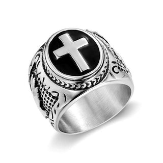 Men's Silver Cross Ring