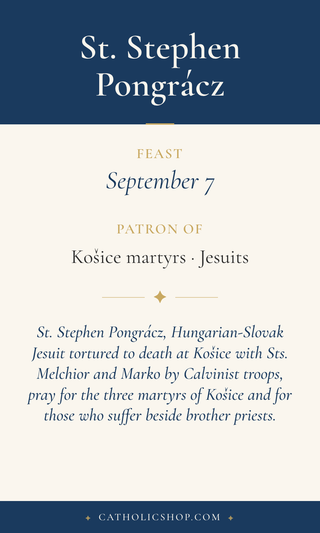St. Stephen Pongrácz Holy Cards