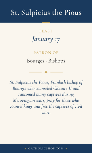 St. Sulpicius the Pious Holy Cards