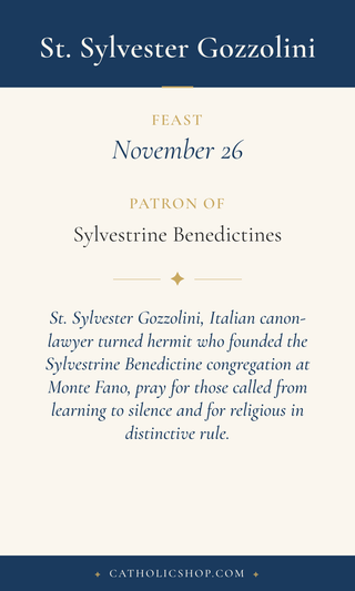 St. Sylvester Gozzolini Holy Cards