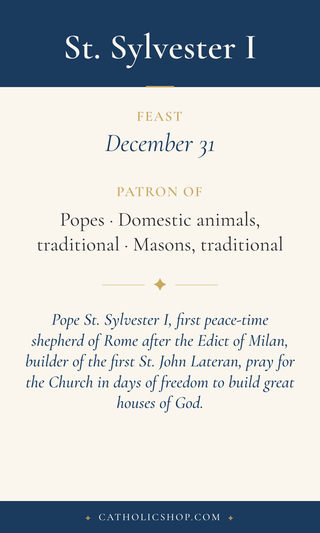 St. Sylvester I Holy Cards