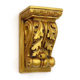 Drapery Wood Bracket Wall Bracket - 9-inch — Antique Gold finish