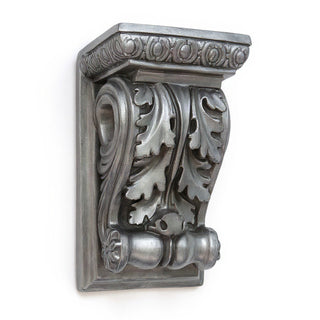 Drapery Wood Bracket Wall Bracket - 9-inch — Aged Silver finish