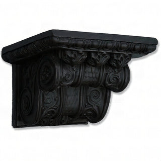 Ornamental Scroll Wall Plaque - 8-inch — Dusted Black finish
