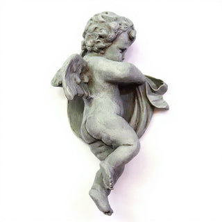 Cherub Wall Plaque - 12-inch — Antique Stone finish