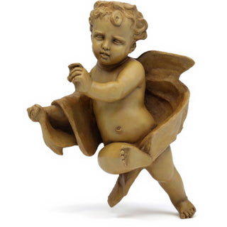 Cherub Tapestry - Left Wall Plaque - 12-inch — Gothic Stone finish
