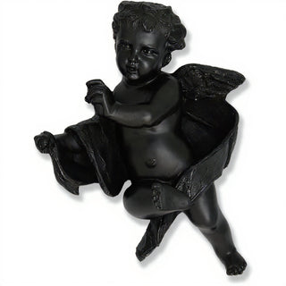 Cherub Tapestry - Left Wall Plaque - 12-inch — Iron finish