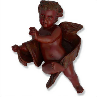 Cherub Tapestry - Left Wall Plaque - 12-inch — Rust finish