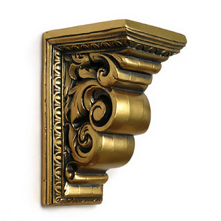 Carved Bracket Wall Bracket - 9-inch — Antique Gold finish