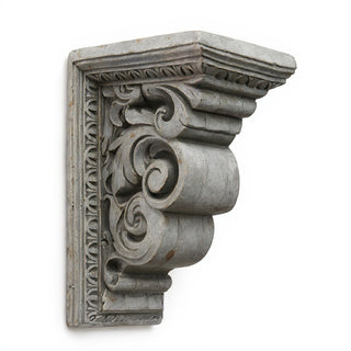 Carved Bracket Wall Bracket - 9-inch — Antique Stone finish