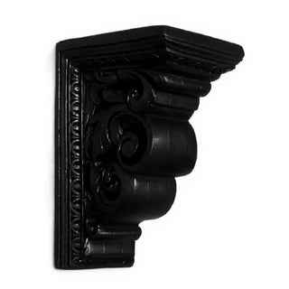 Carved Bracket Wall Bracket - 9-inch — Flat Black finish
