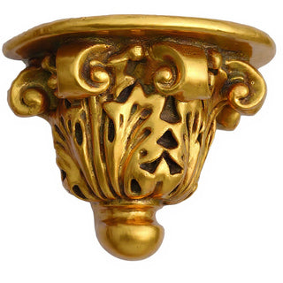 Stone Button Bracket Wall Bracket - 8-inch — Antique Gold finish