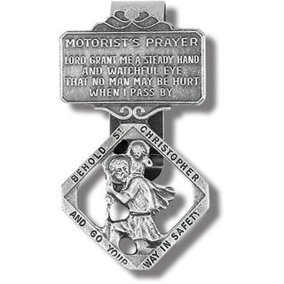 St Chris Visor Clip with Owner Prayer 3-Pack