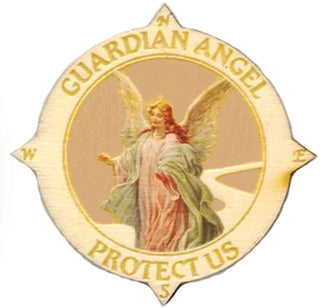 Guardian Angel Compass Laser Cut Wood Visor Clip 3-Pack