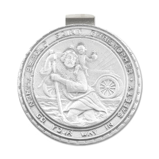 Round Saint Christopher Visor Clip 3-Pack