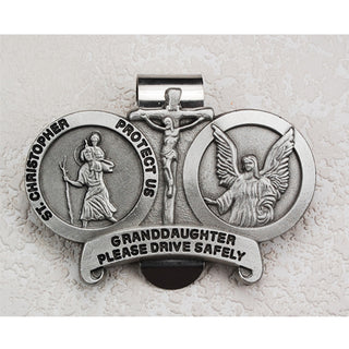 St. Christopher Granddaughter Visor Clip