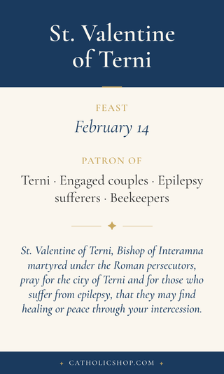 St. Valentine of Terni Holy Cards