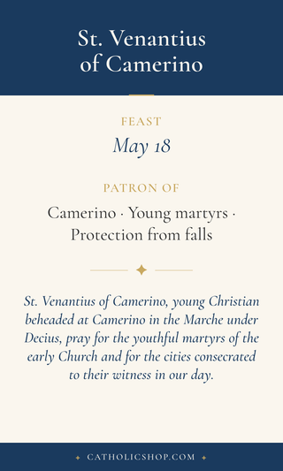 St. Venantius of Camerino Holy Cards