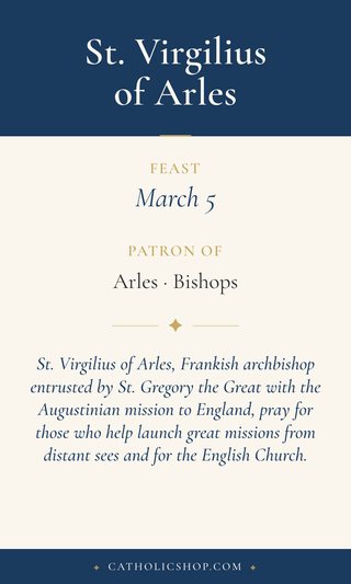 St. Virgilius of Arles Holy Cards