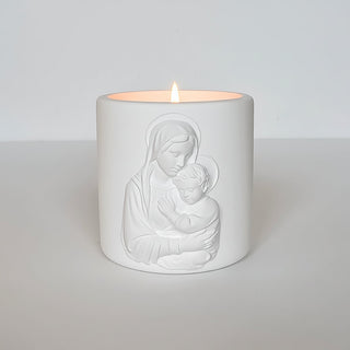 Virgin Mary and Child Sculptural Candle - Catholic Gift