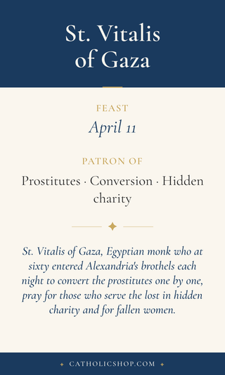 St. Vitalis of Gaza Holy Cards