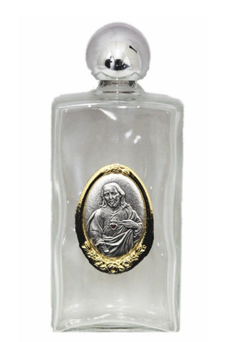 Sacred Heart of Jesus Large Holy Water Bottle 2x5"
