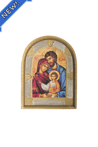 Holy Family Icon Florentine Plaque 5.5x7.75"