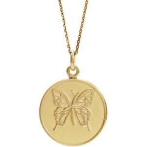 14K Gold Loss of a Mother 18" Necklace