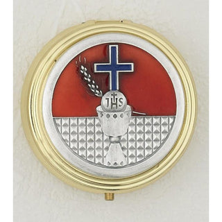 Red Enameled Chalice with Cross Pyx