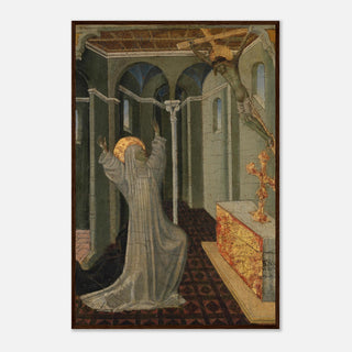 Kneeling Saint Before the Crucifix Framed Print - view 15