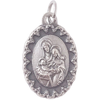 Bulk Scalloped Framed Holy Family Medals