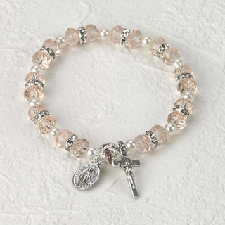 Italian Crystal Bracelet- Rose