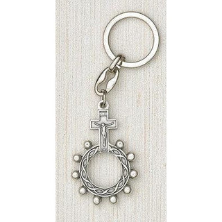 Silver Finger Rosary Keyring