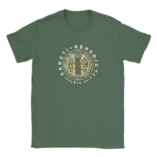 St. Benedict Medal Distressed Gold T-Shirt - view 13