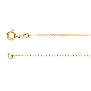 18-inch Curb Chain with Spring Ring - 14K Yellow Gold