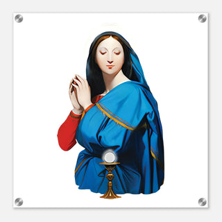 Mary Adoring the Eucharist Acrylic Wall Plaque - view 2
