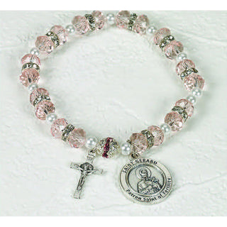 3-pack - Healing Saint Crystal Rosary Bracelet - St Gerard