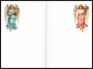 Hail the Heaven-Born Madonna with Lily Christmas Cards, Set of 10: inside of the card