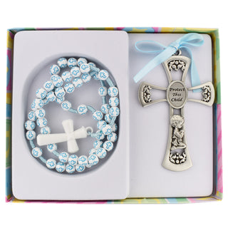 Boys Blue Cross Crib Medal Bs