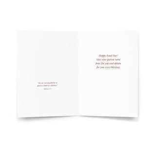 Feast Day Card - The Saints and the Lamb Illuminated Manuscript: inside