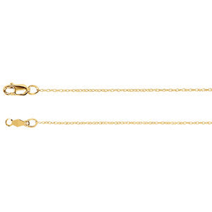 18-inch .75MM Rope Chain with Lobster Clasp - 14K Yellow Gold