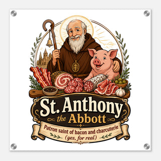 St. Anthony the Abbot Patron of Bacon Acrylic Wall Plaque - view 2