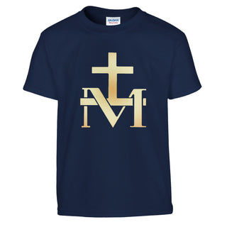 Gold Marian Cross Monogram Kids T-Shirt - view 10