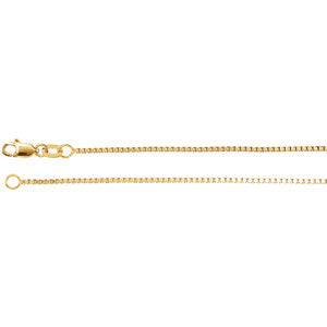 20-inch Box Chain with Lobster Clasp - 14K Yellow Gold