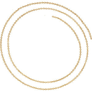 18-inch Cable Chain with Spring Ring - 14K Yellow Gold
