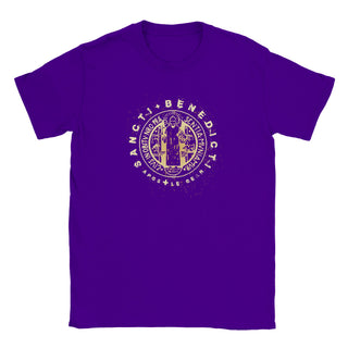St. Benedict Medal Distressed Gold T-Shirt - view 8
