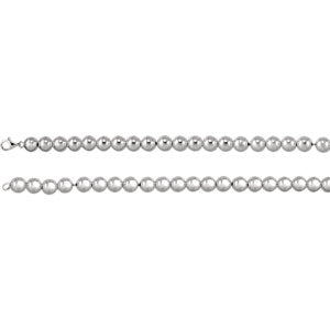 8-inch Bead Bracelet - Sterling Silver
