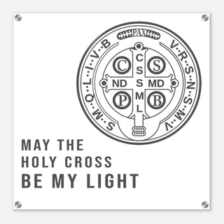 St. Benedict Medal 'Holy Cross' Acrylic Wall Plaque