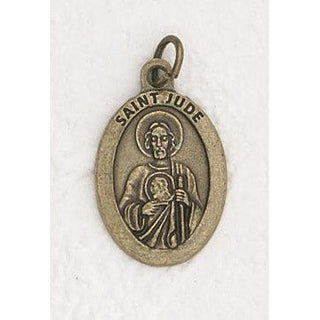 Bulk 1 inch Premium Saint Jude Medals in Brass Tone - 2 options